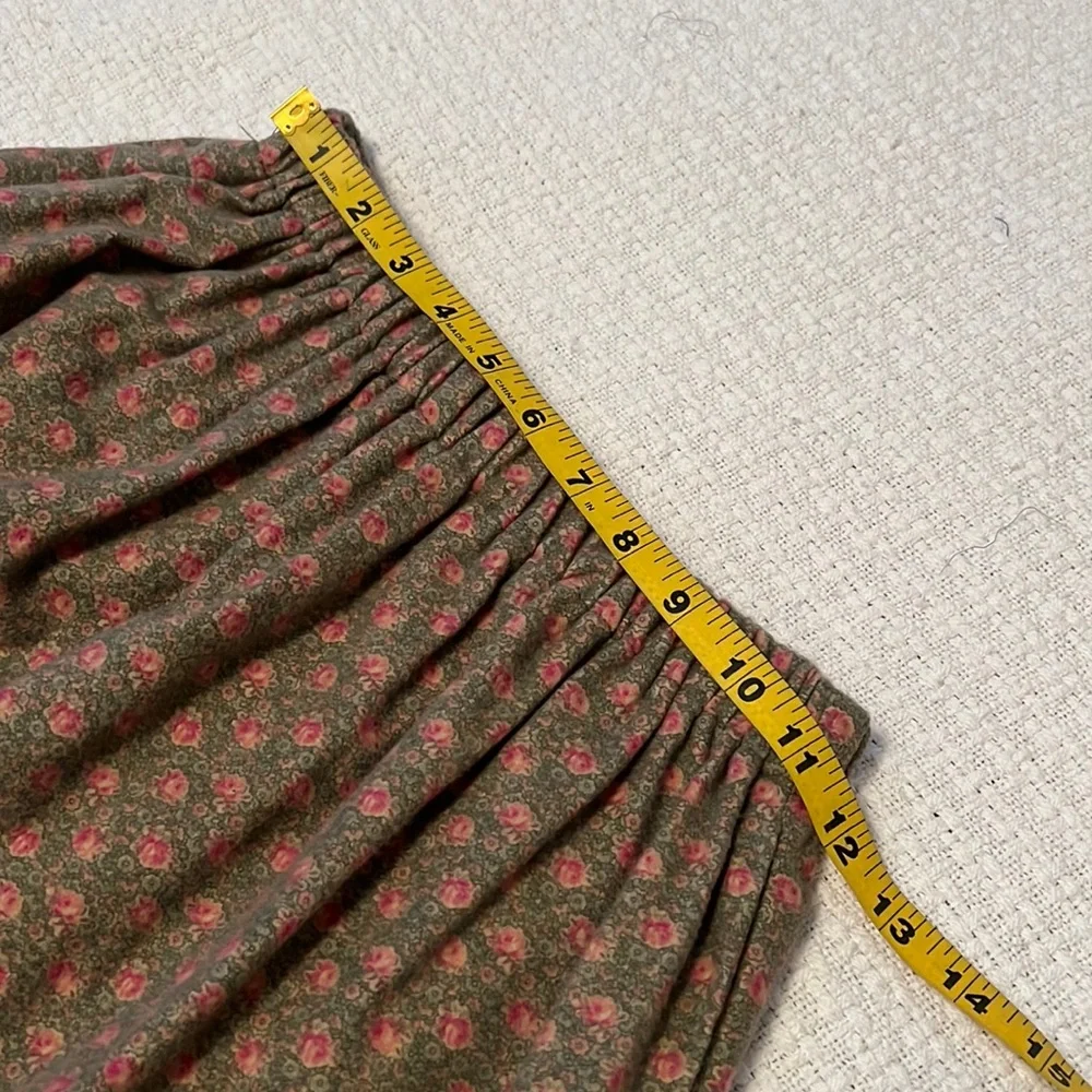 Laura Me Cotton Blend Tiered Midi Floral Print Elastic Waist Skirt with Tie Belt - Picture 15 of 16